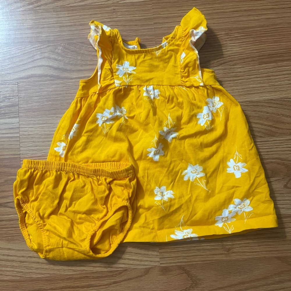 Carter's Floral Dress with Matching Diaper Cover